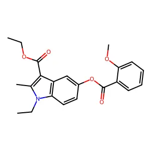 ethyl 1-ethyl-5-(2-methoxybenzoyloxy)-2-methyl-1H-indole-3-carboxylate structure