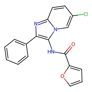 N-(6-chloro-2-phenylimidazo[1,2-a]pyridin-3-yl)furan-2-carboxamide structure