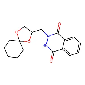 3-(1,4-dioxaspiro[4.5]decan-3-ylmethyl)-2H-phthalazine-1,4-dione structure