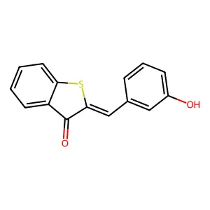 (2Z)-2-[(3-hydroxyphenyl)methylidene]-1-benzothiophen-3-one structure