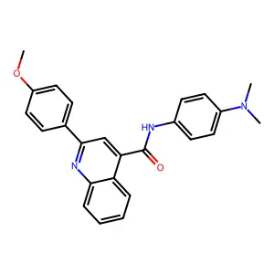 N-[4-(dimethylamino)phenyl]-2-(4-methoxyphenyl)quinoline-4-carboxamide structure