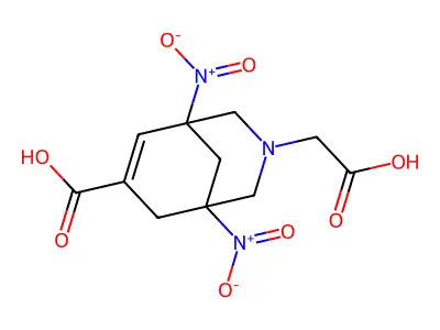 3-(Carboxymethyl)-1,5-dinitro-3-azabicyclo[3.3.1]non-6-ene-7-carboxylic acid structure