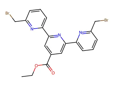 Ethyl 2,6-bis[6-(bromomethyl)pyridin-2-yl]pyridine-4-carboxylate structure