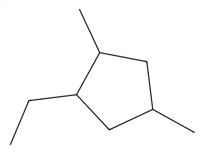 Cyclopentane, 2-ethyl-1,4-dimethyl structure