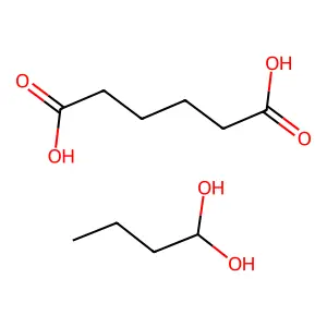 己二酸-丁烷-1,1-二醇(1/1) structure