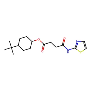 4-Tert-butylcyclohexyl 4-oxo-4-(1,3-thiazol-2-ylamino)butanoate structure