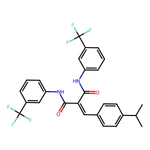 2-(4-Isopropylbenzylidene)-N(1),N(3)-bis(3-(trifluoromethyl)phenyl)malonamide structure