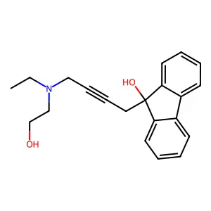 9-[4-[Ethyl(2-hydroxyethyl)amino]but-2-ynyl]fluoren-9-ol structure