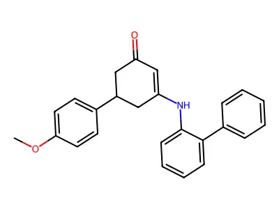 3-(Biphenyl-2-ylamino)-5-(4-methoxyphenyl)cyclohex-2-en-1-one structure