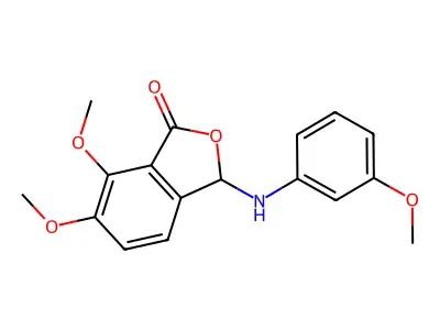 6,7-dimethoxy-3-[(3-methoxyphenyl)amino]-2-benzofuran-1(3H)-one structure