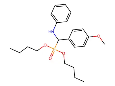 N-[dibutoxyphosphoryl-(4-methoxyphenyl)methyl]aniline structure