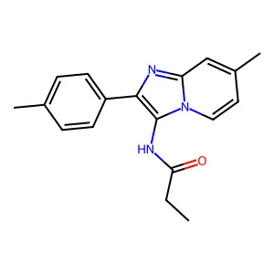 N-[7-methyl-2-(4-methylphenyl)imidazo[1,2-a]pyridin-3-yl]propanamide structure