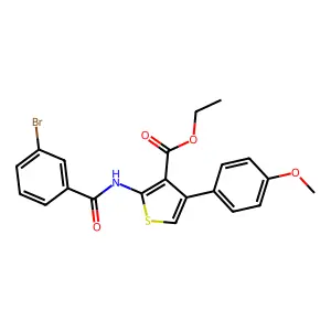 Ethyl 2-(3-bromobenzamido)-4-(4-methoxyphenyl)thiophene-3-carboxylate structure