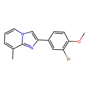 2-(3-Bromo-4-methoxyphenyl)-8-methylimidazo[1,2-a]pyridine structure