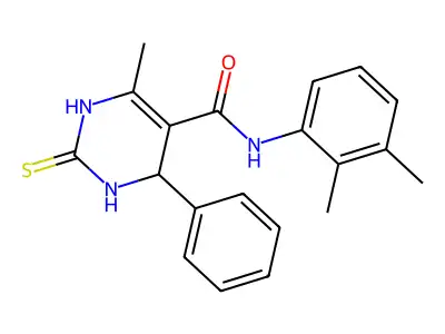 N-(2,3-dimethylphenyl)-6-methyl-4-phenyl-2-thioxo-1,2,3,4-tetrahydropyrimidine-5-carboxamide structure
