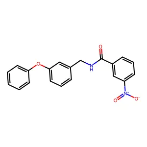 3-nitro-N-[(3-phenoxyphenyl)methyl]benzamide structure