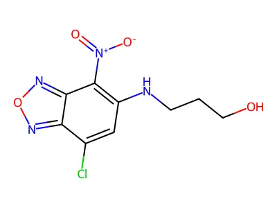 3-[(7-Chloro-4-nitro-2,1,3-benzoxadiazol-5-yl)amino]propan-1-ol structure