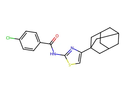 N-[4-(1-adamantyl)-1,3-thiazol-2-yl]-4-chlorobenzamide structure