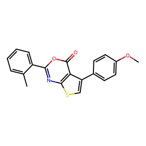 5-(4-Methoxyphenyl)-2-(2-methylphenyl)thieno[2,3-d][1,3]oxazin-4-one structure