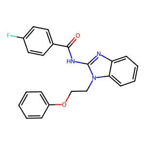 4-fluoro-N-[1-(2-phenoxyethyl)benzimidazol-2-yl]benzamide structure