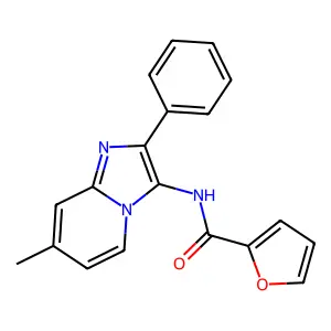 N-(7-methyl-2-phenylimidazo[1,2-a]pyridin-3-yl)furan-2-carboxamide structure