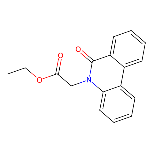 Ethyl 2-(6-oxophenanthridin-5-yl)acetate structure