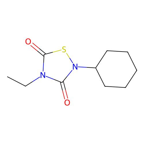 2-Cyclohexyl-4-ethyl-1,2,4-thiadiazolidine-3,5-dione structure