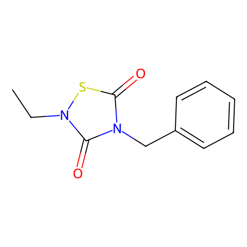 4-Benzyl-2-ethyl-1,2,4-thiadiazolidine-3,5-dione structure