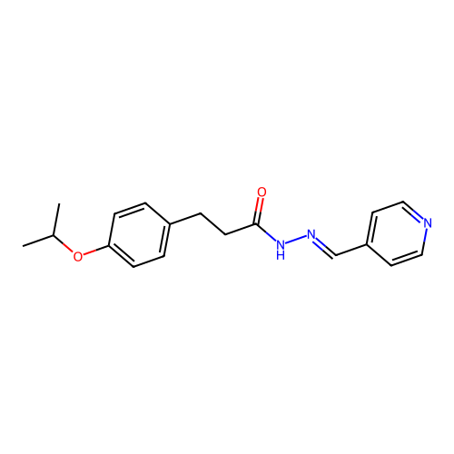 3-(4-propan-2-yloxyphenyl)-N-[(E)-pyridin-4-ylmethylideneamino]propanamide structure