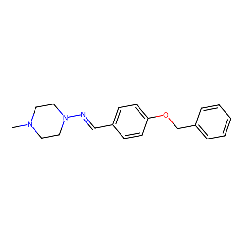 N-[4-(benzyloxy)benzylidene]-4-methyl-1-piperazinamine structure