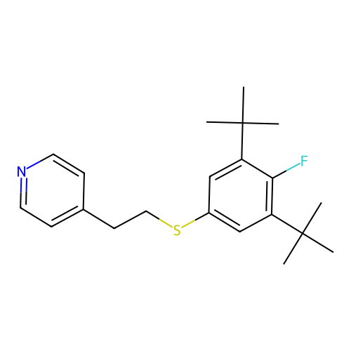 4-{2-[(3,5-Di-tert-butyl-4-fluorophenyl)sulfanyl]ethyl}pyridine structure
