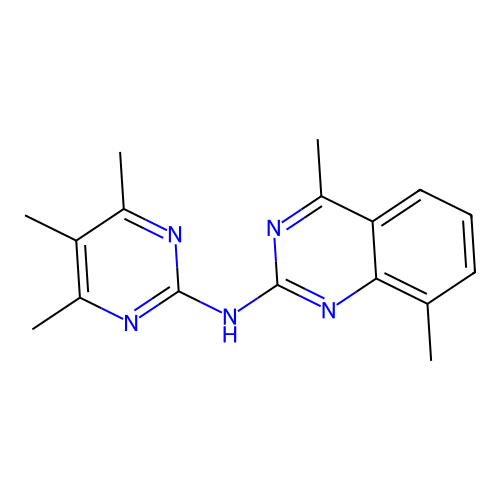 4,8-dimethyl-N-(4,5,6-trimethylpyrimidin-2-yl)quinazolin-2-amine structure