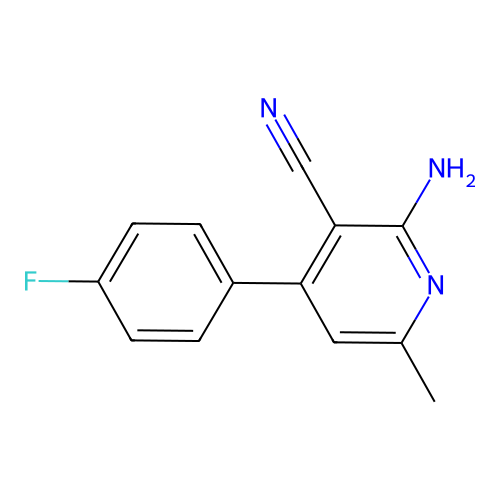 2-Amino-4-(4-fluorophenyl)-6-methylpyridine-3-carbonitrile structure