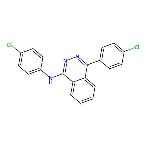 N,4-bis(4-chlorophenyl)phthalazin-1-amine structure