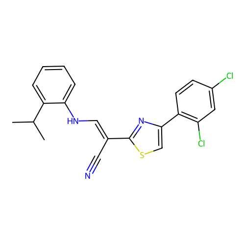 C21H17Cl2N3S structure