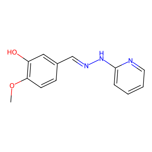 2-Methoxy-5-(pyridin-2-yl-hydrazonomethyl)-phenol structure