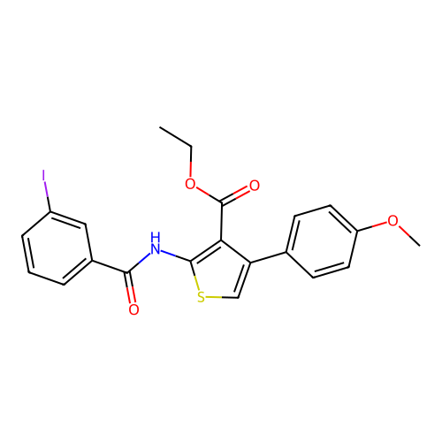 Ethyl 2-[(3-iodobenzoyl)amino]-4-(4-methoxyphenyl)thiophene-3-carboxylate structure