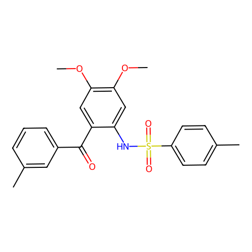 N-(4,5-dimethoxy-2-(3-methylbenzoyl)phenyl)-4-methylbenzenesulfonamide structure