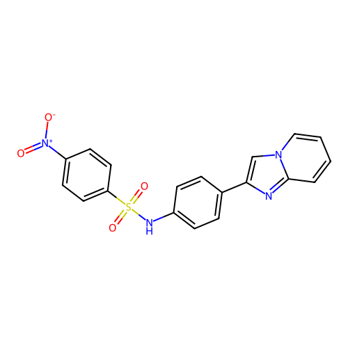 N-(4-(imidazo[1,2-a]pyridin-2-yl)phenyl)-4-nitrobenzenesulfonamide structure