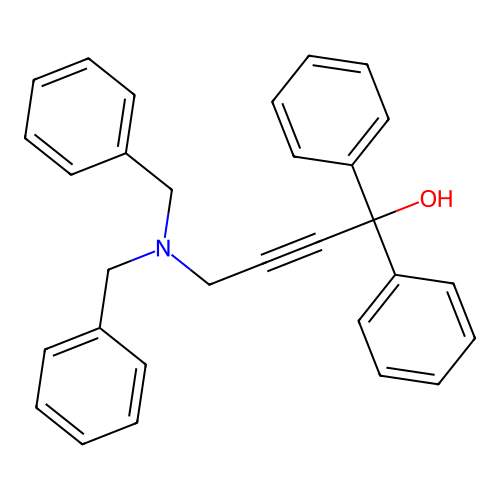 4-(Dibenzylamino)-1,1-diphenylbut-2-yn-1-ol structure