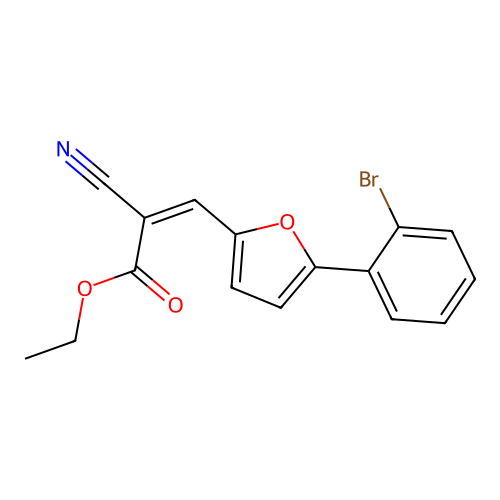 ethyl (2Z)-3-[5-(2-bromophenyl)furan-2-yl]-2-cyanoprop-2-enoate structure