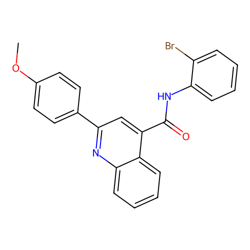 N-(2-bromophenyl)-2-(4-methoxyphenyl)quinoline-4-carboxamide structure
