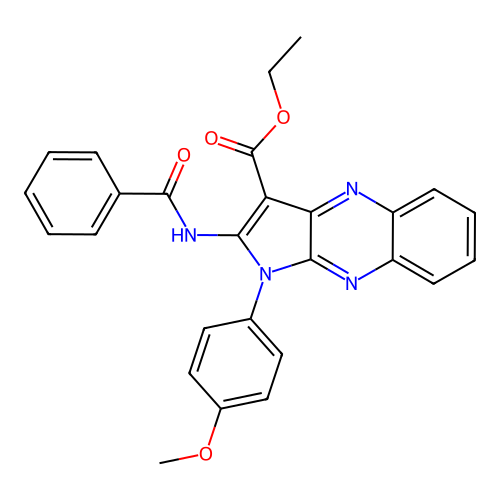 ethyl 2-benzamido-1-(4-methoxyphenyl)-1H-pyrrolo[2,3-b]quinoxaline-3-carboxylate structure