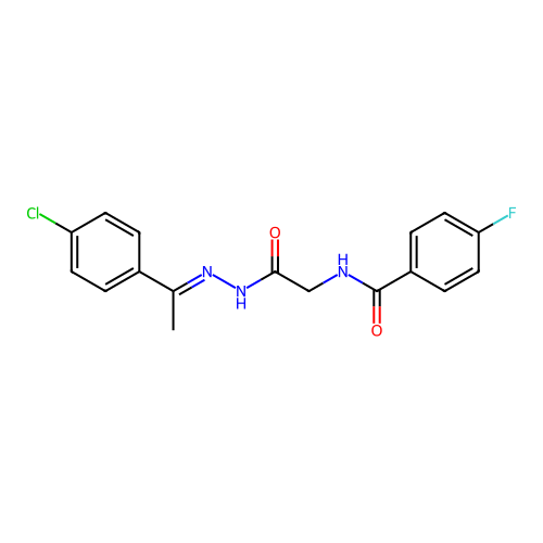 C17H15ClFN3O2 structure