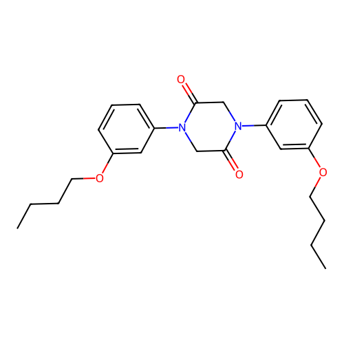 1,4-Bis(3-butoxyphenyl)piperazine-2,5-dione structure