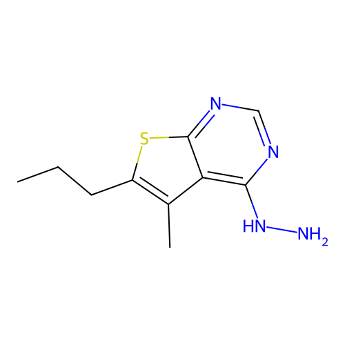 4-Hydrazinyl-5-methyl-6-propylthieno[2,3-d]pyrimidine structure