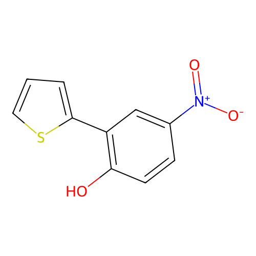 4-Nitro-2-(thiophen-2-yl)phenol structure