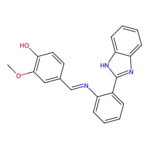 4-[(E)-{[2-(1H-benzimidazol-2-yl)phenyl]imino}methyl]-2-methoxyphenol structure