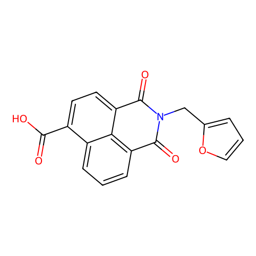 2-(furan-2-ylmethyl)-1,3-dioxo-2,3-dihydro-1H-benzo[de]isoquinoline-6-carboxylic acid structure