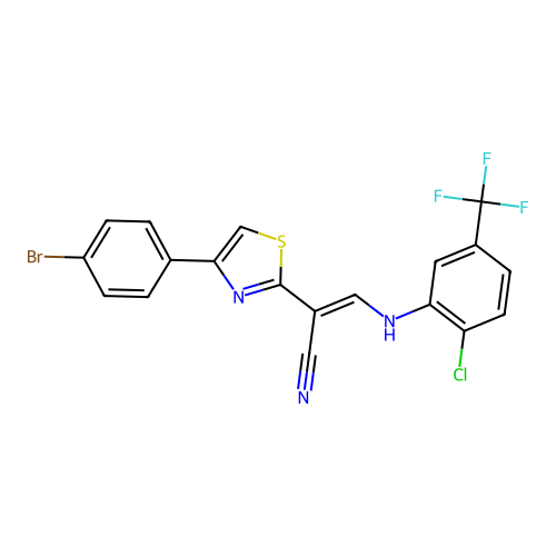 C19H10BrClF3N3S structure